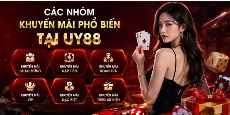 Các nhóm khuyến mãi phổ biến tại Uy88