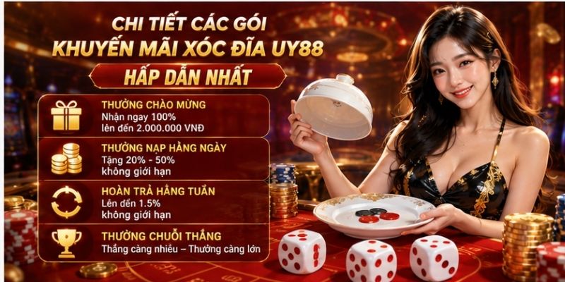 Chi tiết các gói khuyến mãi xóc đĩa UY88