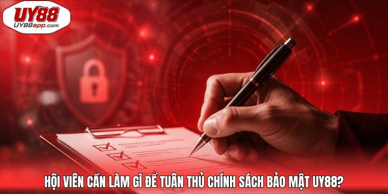 Hội viên cần làm gì để tuân thủ chính sách bảo mật UY88?